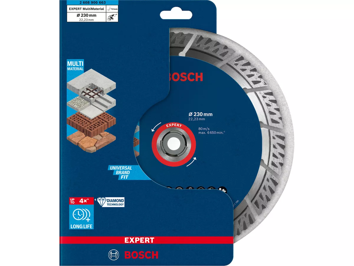 Disque diamanté EXPERT MultiMaterial 230 x 22,23 x 2,4mm Bosch